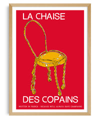 La Chaise des Copains — riso print illustration by Vital Courage | IT'S FFFRESH Lisbon Portugal