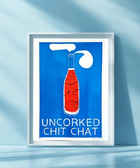 Uncorked Chit-chat riso print framed mockup by Vital Courage | IT'S FFFRESH Lisbon Portugal