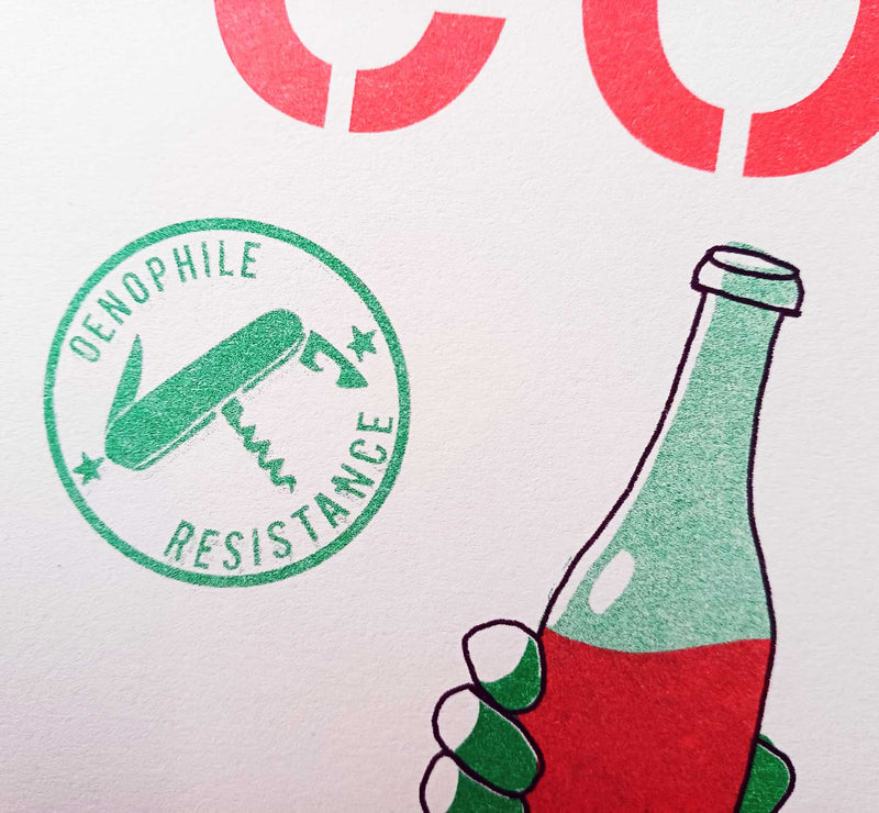 Code Red riso print close-up detail by Vital Courage | IT'S FFFRESH Lisbon Portugal