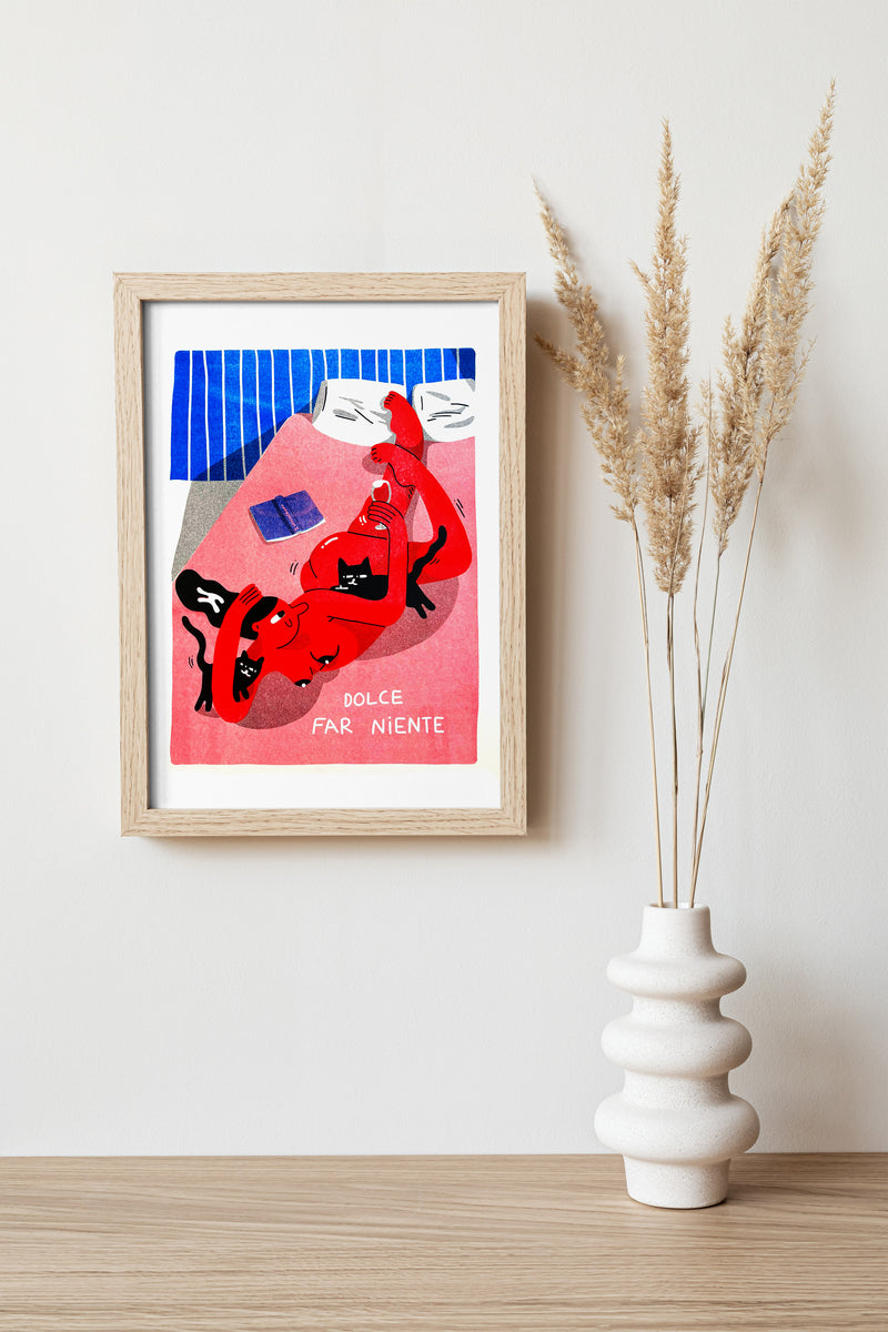 Dolce Farniente riso print framed mockup by Júlia da Costa | IT'S FFFRESH Lisbon Portugal