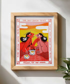 Spill the Tea riso print framed mockup by Júlia da Costa | IT'S FFFRESH Lisbon Portugal