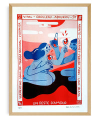 Un Geste d'Amour — riso print illustration by Júlia da Costa | IT'S FFFRESH Lisbon Portugal
