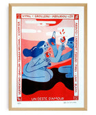 Un Geste d'Amour — riso print illustration by Júlia da Costa | IT'S FFFRESH Lisbon Portugal