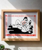 Vin Partagé riso print framed mockup by Júlia da Costa | IT'S FFFRESH Lisbon Portugal