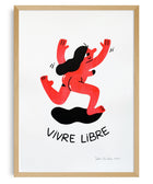 Vivre Libre — riso print illustration by Júlia da Costa | IT'S FFFRESH Lisbon Portugal