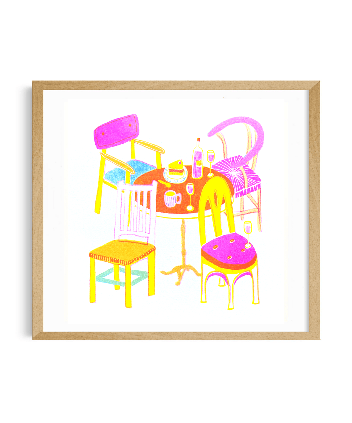 Wine crumbs - IT'S FFFRESH Risograph Print Riso prints