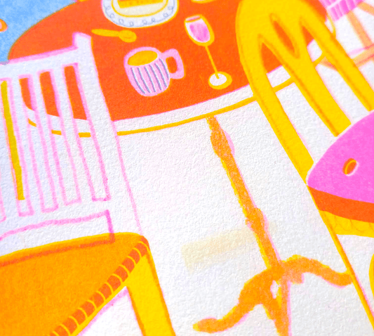 Wine crumbs - IT'S FFFRESH Risograph Print Riso prints