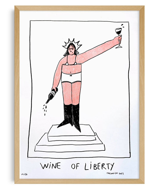 Wine of Liberty - IT'S FFFRESH Riso prints