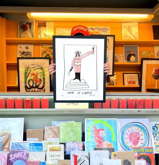 Wine of Liberty - IT'S FFFRESH Riso prints