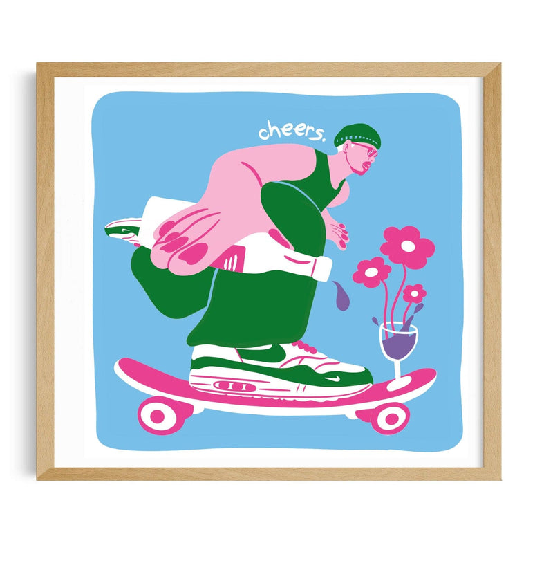 Wine ride - IT'S FFFRESH Risograph Print Riso prints